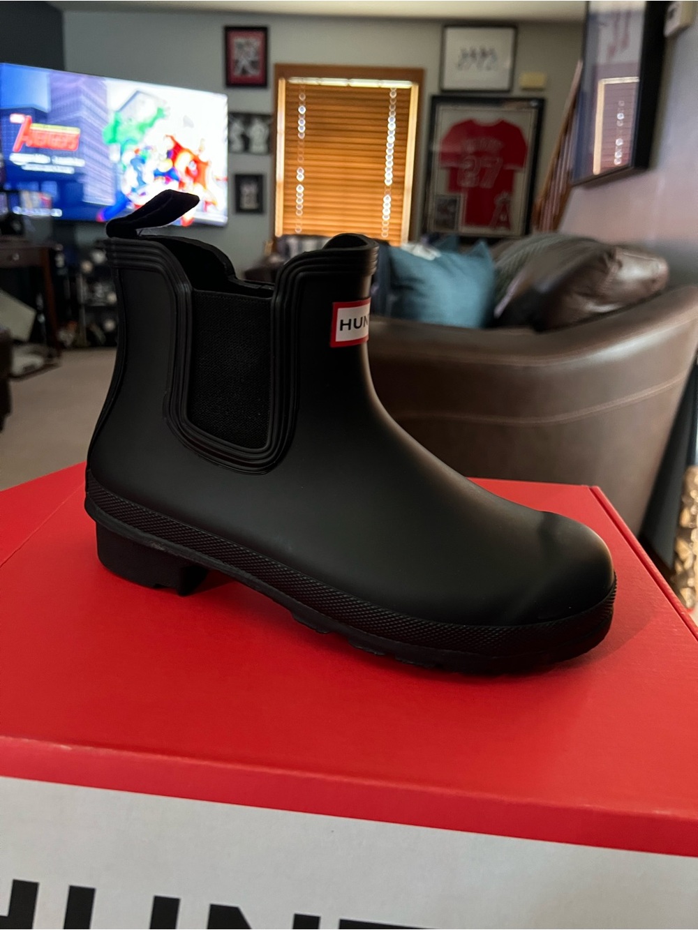 Hunter Women’s Black Chelsea Ankle Rain Boot